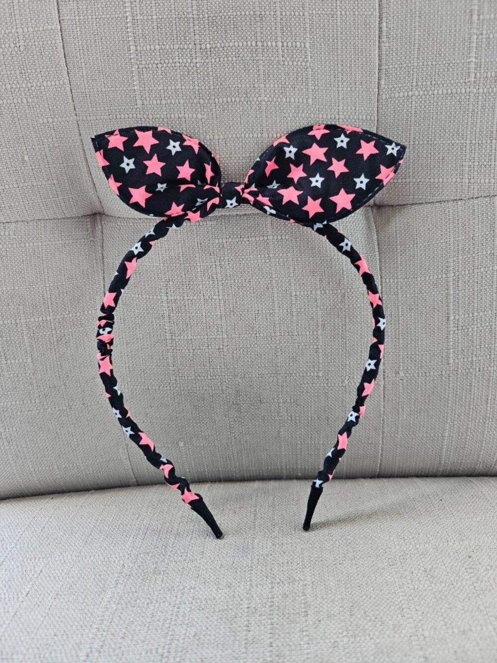 Girl Hair Catcher Pink Star Black Hair Accessories Bunny Ear Shape Bow Hair Clip